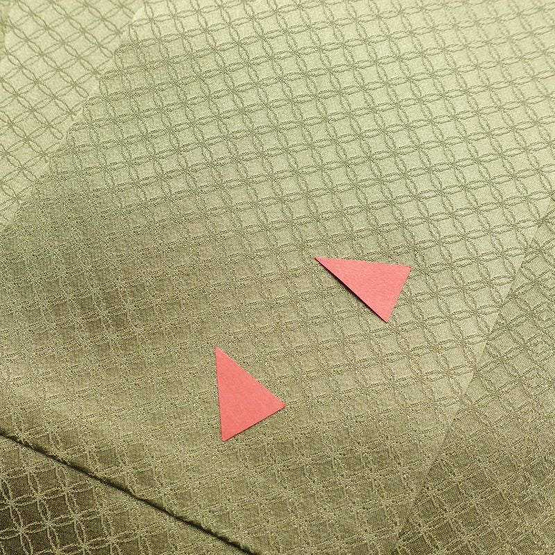 訪問着 綸子 正絹 古典柄 袷仕立て 身丈163.5cm 裄丈67cm 箔 金彩 フォーマル 着物 緑・うぐいす色_画像15