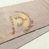 袋帯 太鼓柄 良品 一般用 正絹 幾何学柄・抽象柄 刺繍 小豆・エンジ_画像11