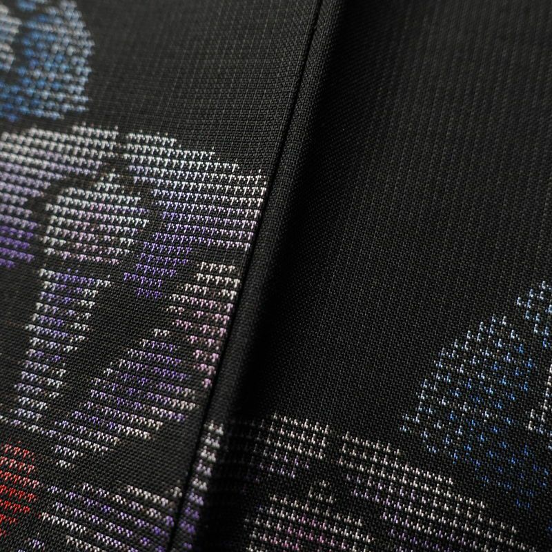 大島紬 良品 証紙あり 古代染色純泥染 本場大島紬 正絹 古典柄 袷仕立て 身丈165.5cm 裄丈68cm 着物 青・紺_画像8