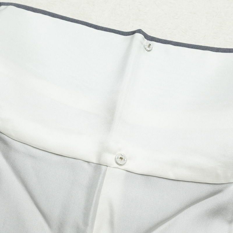 付け下げ 白川丈山 落款入り 正絹 風景柄 縮緬 袷仕立て 身丈159cm 裄丈65.5cm 箔 フォーマル 附下 着物 グレー_画像20