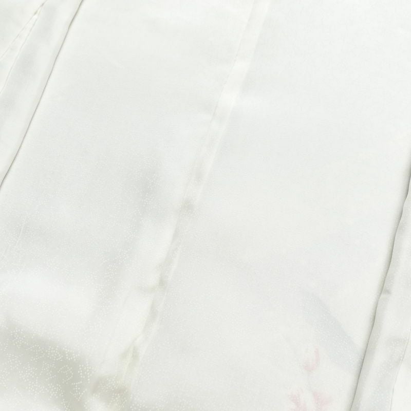 小紋 しつけ糸付き 正絹 花柄 袷仕立て 身丈161cm 裄丈65cm 小紋着物 グレー_画像15