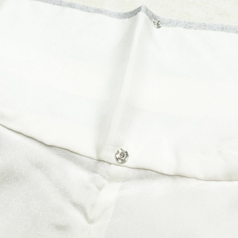 小紋 しつけ糸付き 正絹 花柄 袷仕立て 身丈161cm 裄丈65cm 小紋着物 グレー_画像16