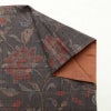 小紋 美品 紬地 しつけ糸付き 正絹 木の葉・植物柄 袷仕立て 身丈163cm 裄丈65.5cm 茶_画像13