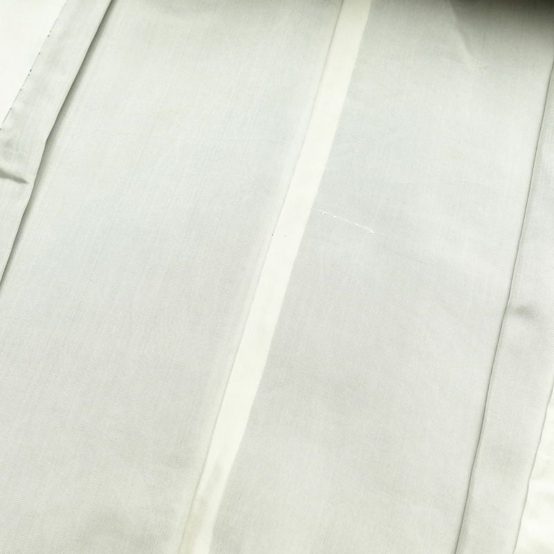 紬 しつけ糸付き 正絹 木の葉・植物柄 袷仕立て 身丈160cm 裄丈67.5cm 紬着物 茶_画像14