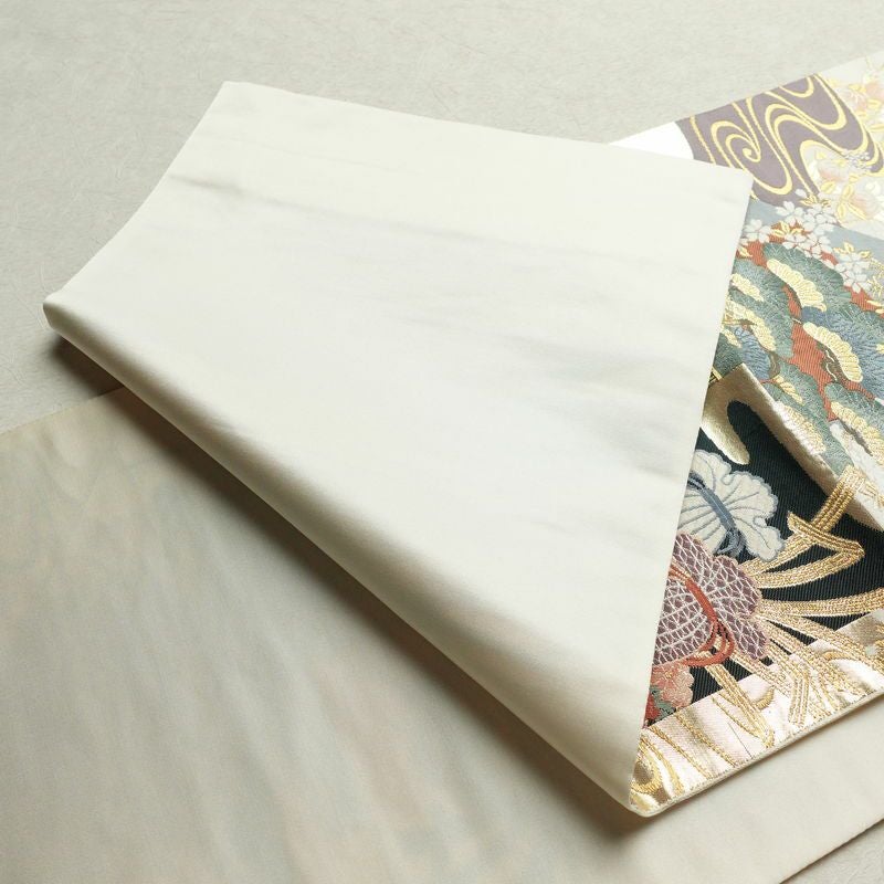 袋帯 六通柄 良品 興福院秘宝 フォーマル用 正絹 古典柄 クリーム_画像10