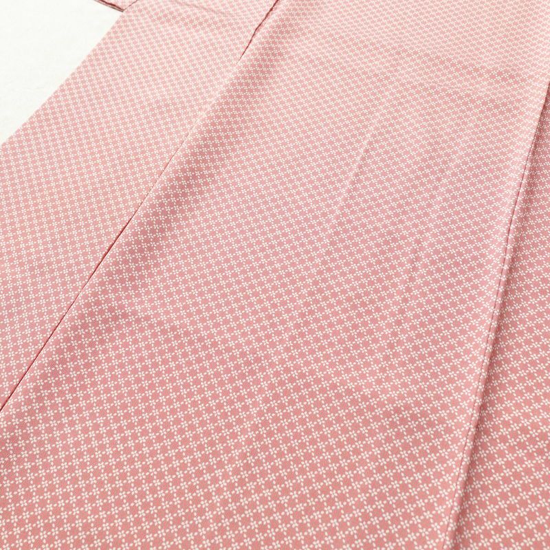 江戸小紋 やまと謹製 縮緬 正絹 古典柄 袷仕立て 身丈155cm 裄丈65.5cm 小紋 着物 ピンク_画像5