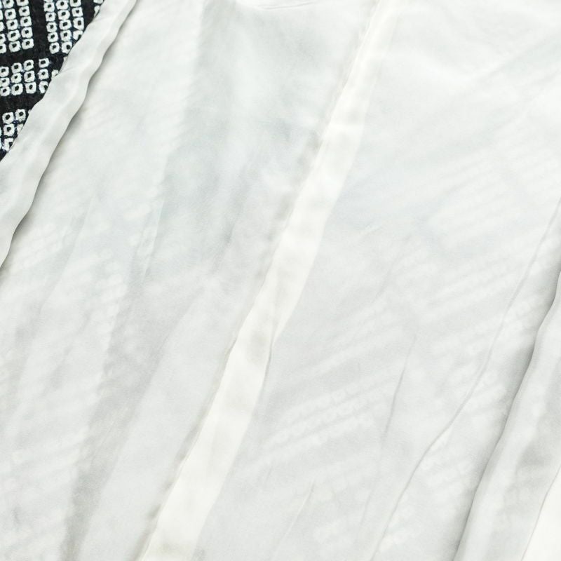 小紋 絞り 正絹 古典柄 袷仕立て 身丈156cm 裄丈62cm 着物 黒_画像17