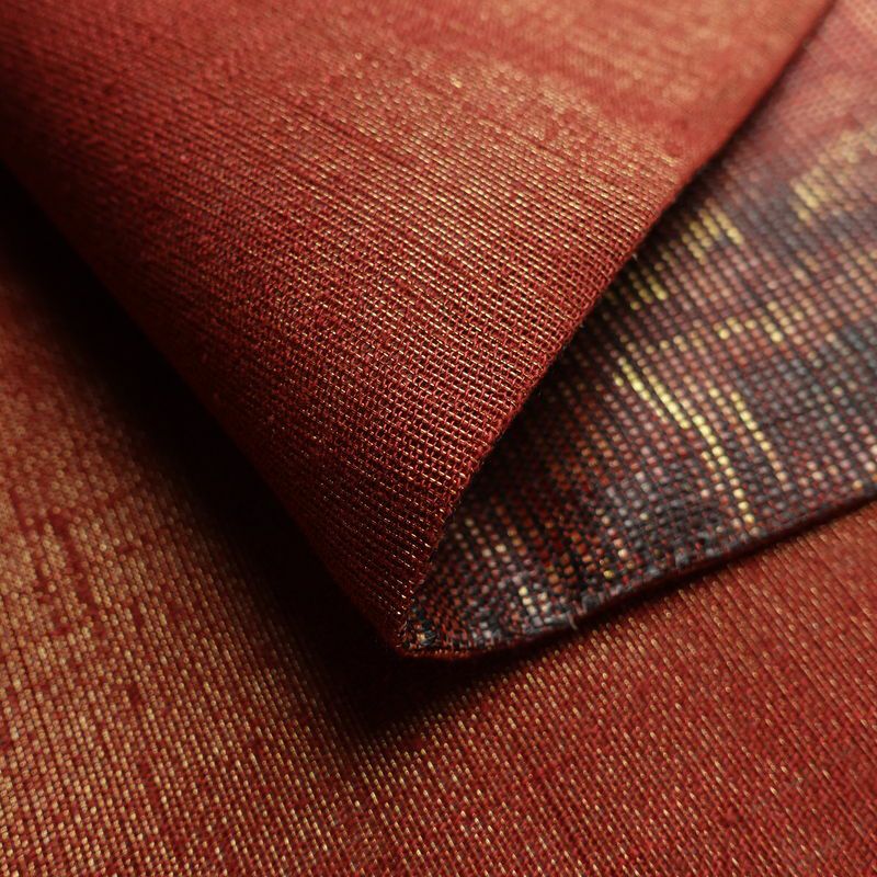 袋帯 六通柄 フォーマル用 正絹 幾何学柄・抽象柄 小豆・エンジ_画像10