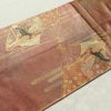 袋帯 太鼓柄 良品 正絹 人物・動物柄 箔 フォーマル 小豆・エンジ_画像17