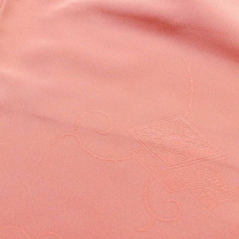 色無地 ポリエステル 古典柄 袷仕立て 身丈164cm 裄丈64cm 着物 ピンク_画像9