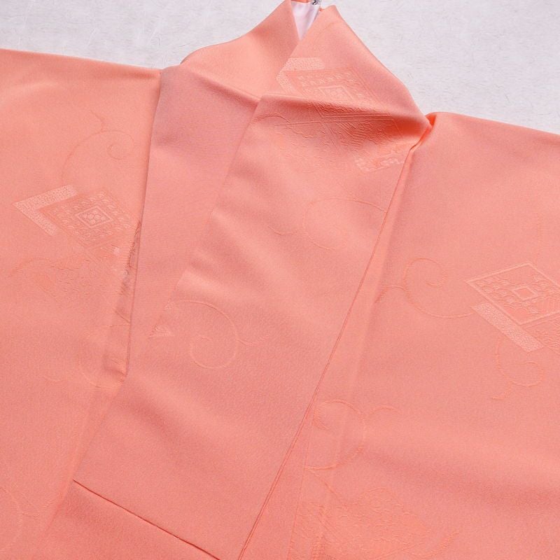 色無地 ポリエステル 古典柄 袷仕立て 身丈164cm 裄丈64cm 着物 ピンク_画像15