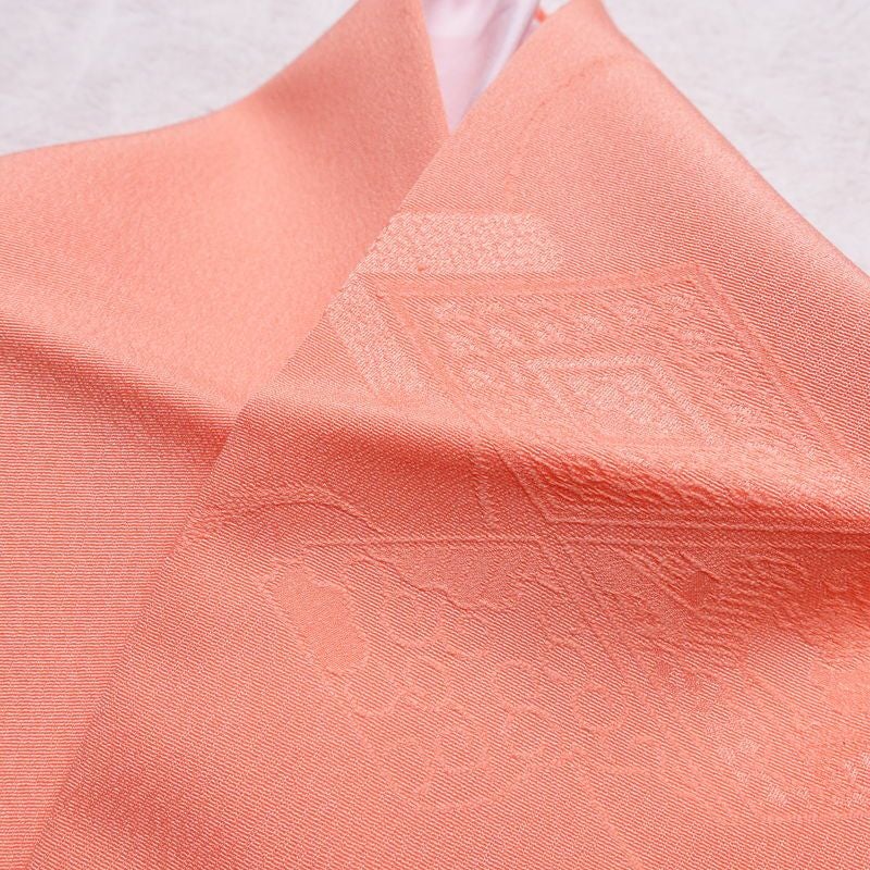 色無地 ポリエステル 古典柄 袷仕立て 身丈164cm 裄丈64cm 着物 ピンク_画像16