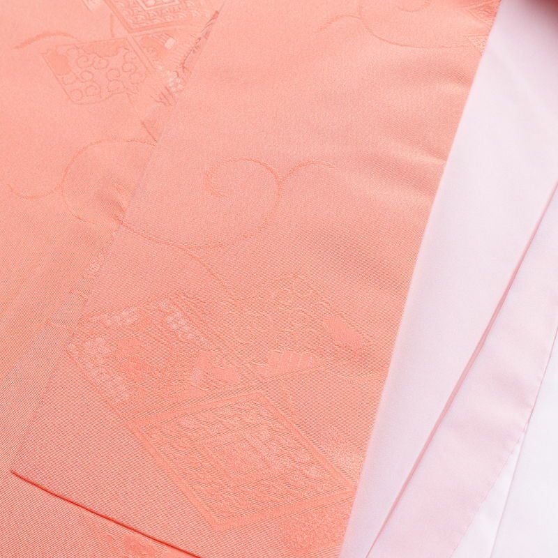 色無地 ポリエステル 古典柄 袷仕立て 身丈164cm 裄丈64cm 着物 ピンク_画像17