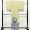 色留袖 落款入り 作家物 縮緬 一つ紋付き 正絹 風景柄 袷仕立て 身丈158cm 裄丈65.5cm 共八掛 フォーマル 着物 緑・うぐいす色_画像2