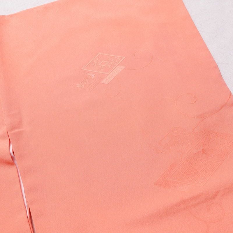 色無地 ポリエステル 古典柄 袷仕立て 身丈163.5cm 裄丈67cm 着物 ピンク_画像12