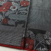 大島紬 証紙なし 正絹 花柄 袷仕立て 身丈169cm 裄丈66cm 黒_画像9