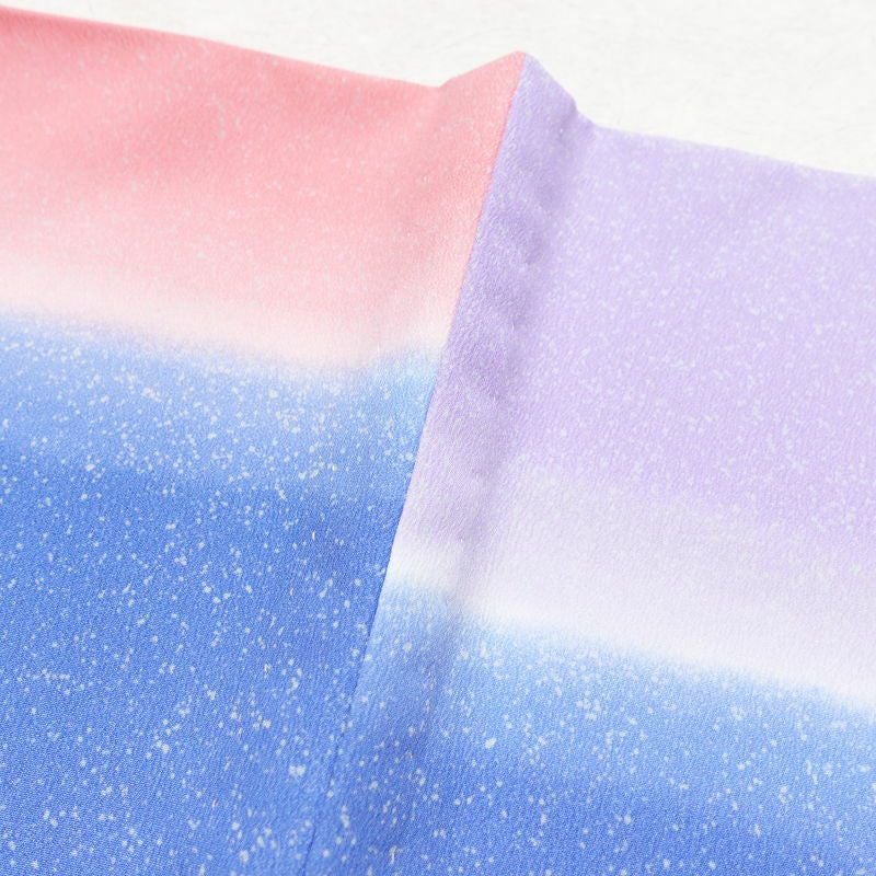 単衣 良品 着物 ポリエステル 縞柄・線柄 単衣仕立て 身丈162cm 裄丈67.5cm 着物 多色使い_画像12