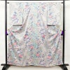 小紋 美品 しつけ糸付き 総柄 正絹 花柄 袷仕立て 身丈158cm 裄丈63.5cm 小紋着物 多色使い_画像1