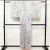 小紋 美品 しつけ糸付き 総柄 正絹 花柄 袷仕立て 身丈158cm 裄丈63.5cm 小紋着物 多色使い_画像2