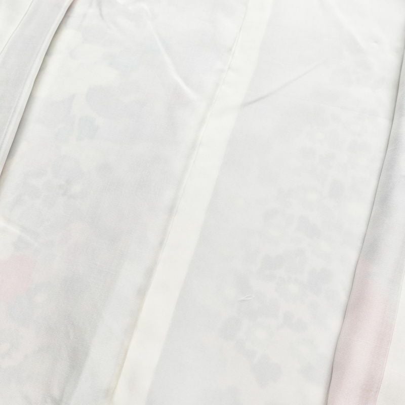 小紋 美品 しつけ糸付き 総柄 正絹 花柄 袷仕立て 身丈158cm 裄丈63.5cm 小紋着物 多色使い_画像15