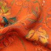 小紋 縮緬 総柄 正絹 花柄 袷仕立て 身丈164.5cm 裄丈65cm 橙_画像21