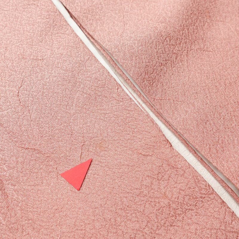 色無地 しつけ糸付き 正絹 幾何学柄・抽象柄 袷仕立て 着物 ピンク_画像13