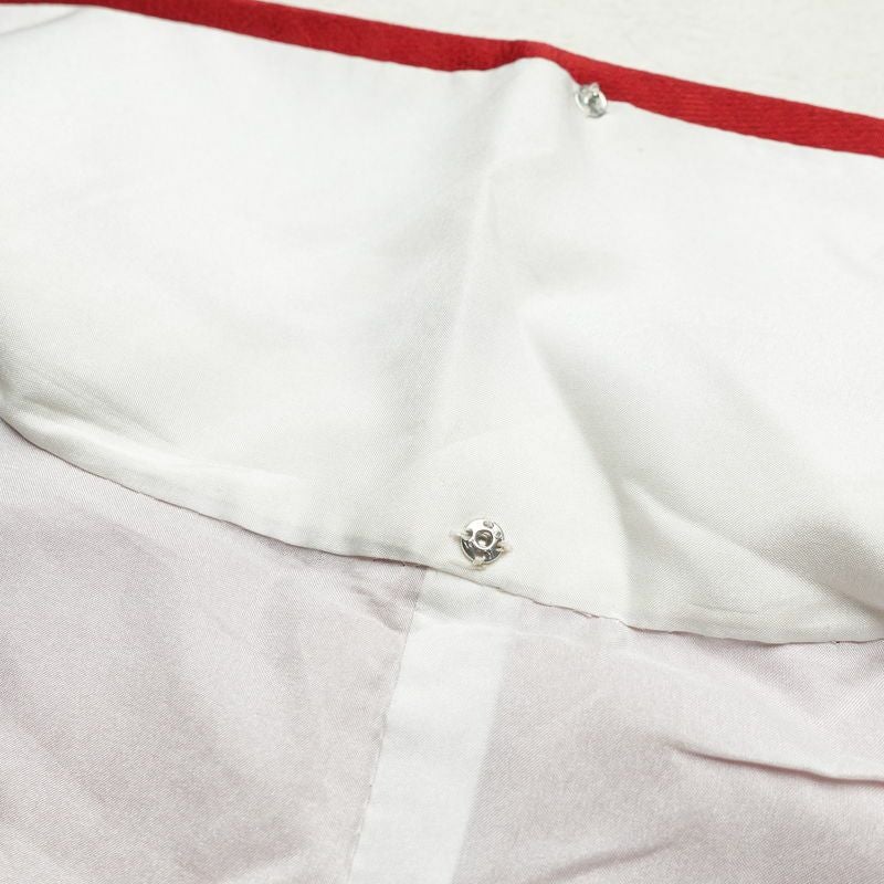 振袖 金駒刺繍 正絹 花柄 袷仕立て 身丈170cm 裄丈69cm 金彩 フォーマル 成人式 着物 赤・朱_画像18