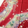 振袖 美品 辻が花 正絹 花柄 袷仕立て 身丈164cm 裄丈67.5cm 金彩 フォーマル 着物 成人式 二十歳の集い 赤・朱_画像4