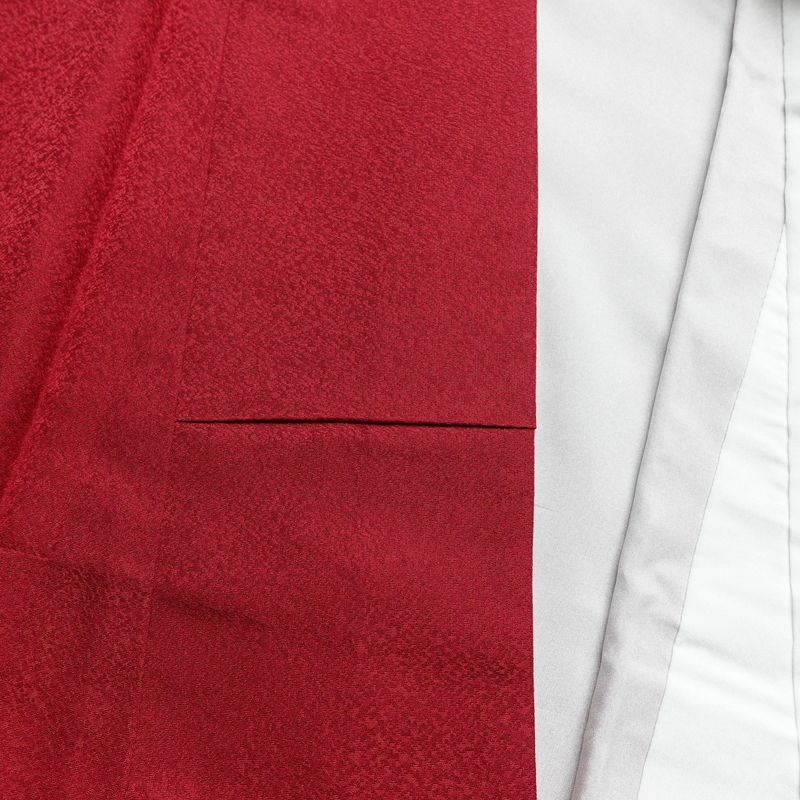 振袖 美品 辻が花 正絹 花柄 袷仕立て 身丈164cm 裄丈67.5cm 金彩 フォーマル 着物 成人式 二十歳の集い 赤・朱_画像18