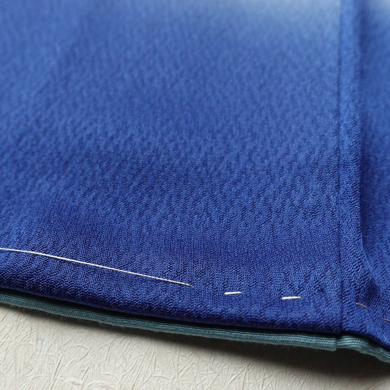 訪問着 長襦袢 セット商品 しつけ糸付き 正絹 風景柄 袷仕立て 身丈160cm 裄丈67.5cm フォーマル 着物 長襦袢 2点セット 青・紺_画像9