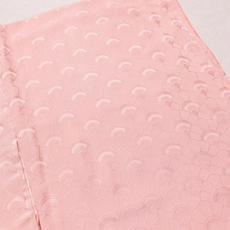 付け下げ しつけ糸付き 正絹 流水・波柄 袷仕立て 身丈157.5cm 裄丈66cm 刺繍 附下 着物 ピンク_画像12