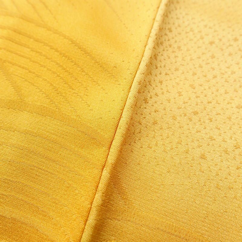 付け下げ ぼかし染め 正絹 流水・波柄 袷仕立て 身丈169.5cm 裄丈69.5cm 共八掛 着物 橙_画像7