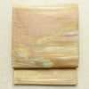 袋帯 六通柄 良品 フォーマル用 正絹 雲柄 金通し 橙_画像1