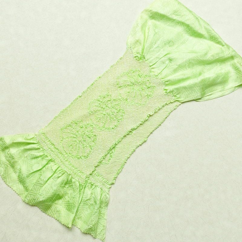 帯揚げ 正絹 古典柄 緑・うぐいす色_画像2