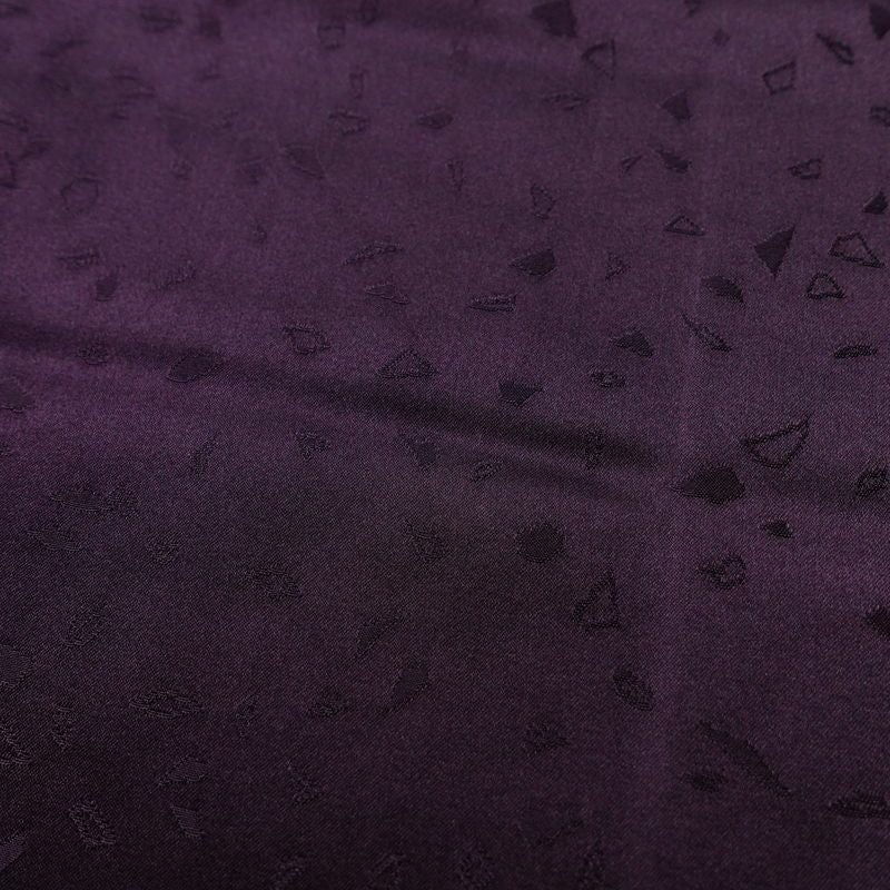 色無地 一つ紋付き 正絹 幾何学柄・抽象柄 袷仕立て 身丈161.5cm 裄丈65.8cm 一部しつけ糸付き 紫・藤色_画像6