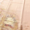 付け下げ 美品 しつけ糸付き 縮緬 正絹 風景柄 袷仕立て 身丈162cm 裄丈67cm 箔 附下 ピンク_画像5