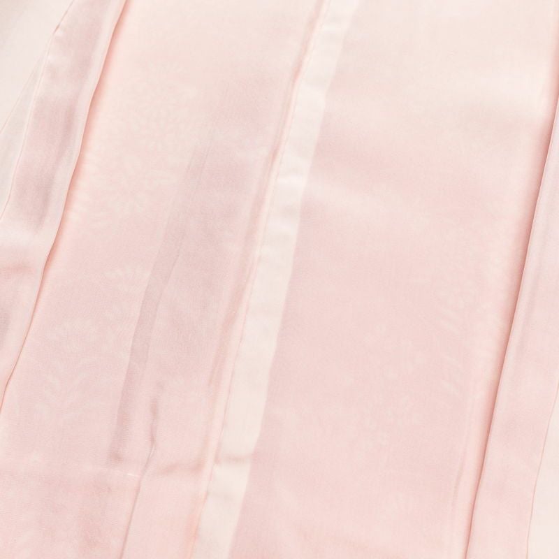 付け下げ 良品 正絹 花柄 袷仕立て 身丈164cm 裄丈66cm 刺繍 橙_画像18