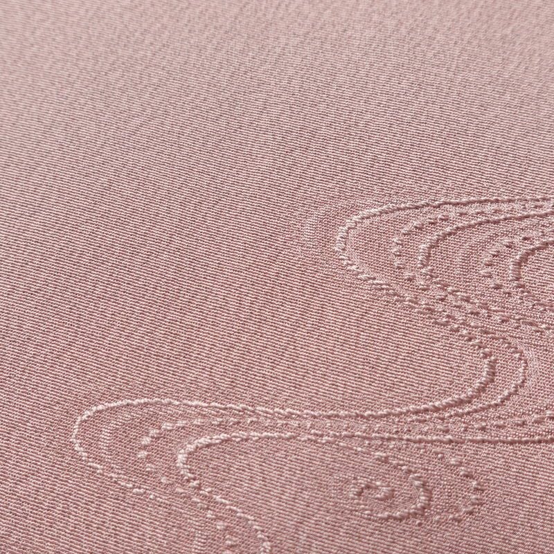 色無地 良品 しつけ糸付き 一つ紋付き 正絹 流水・波柄 袷仕立て 身丈159cm 裄丈65.5cm ピンク_画像8