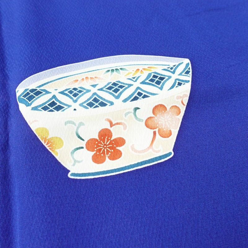 付け下げ 正絹 古典柄 袷仕立て 身丈160.5cm 裄丈65.5cm 青・紺_画像7