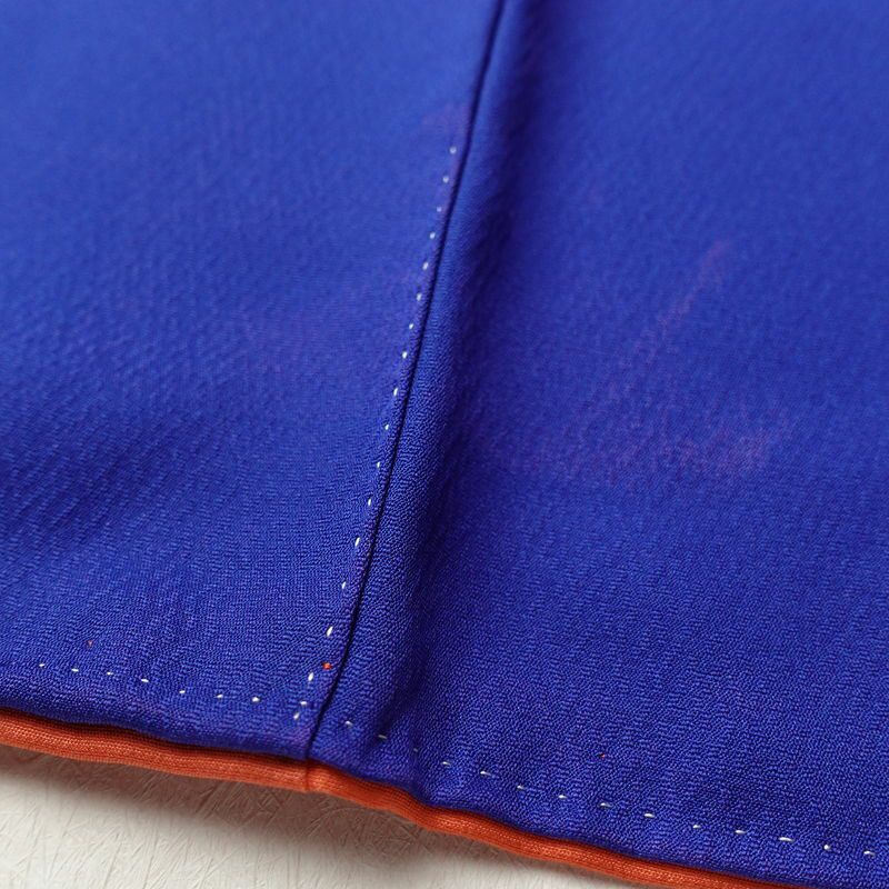 付け下げ 正絹 古典柄 袷仕立て 身丈160.5cm 裄丈65.5cm 青・紺_画像12