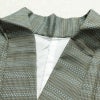 紬 アンティーク風 正絹 縞柄・線柄 袷仕立て 身丈152cm 裄丈64.5cm 緑・うぐいす色_画像15