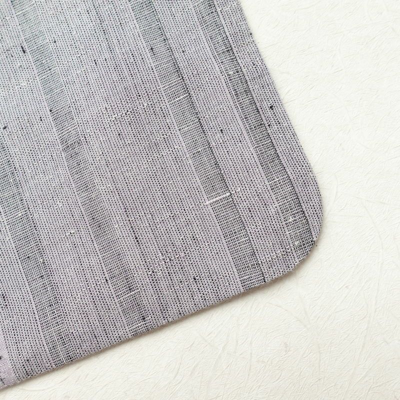 紬 良品 正絹 縞柄・線柄 袷仕立て 身丈164.5cm 裄丈66cm 紫・藤色_画像14