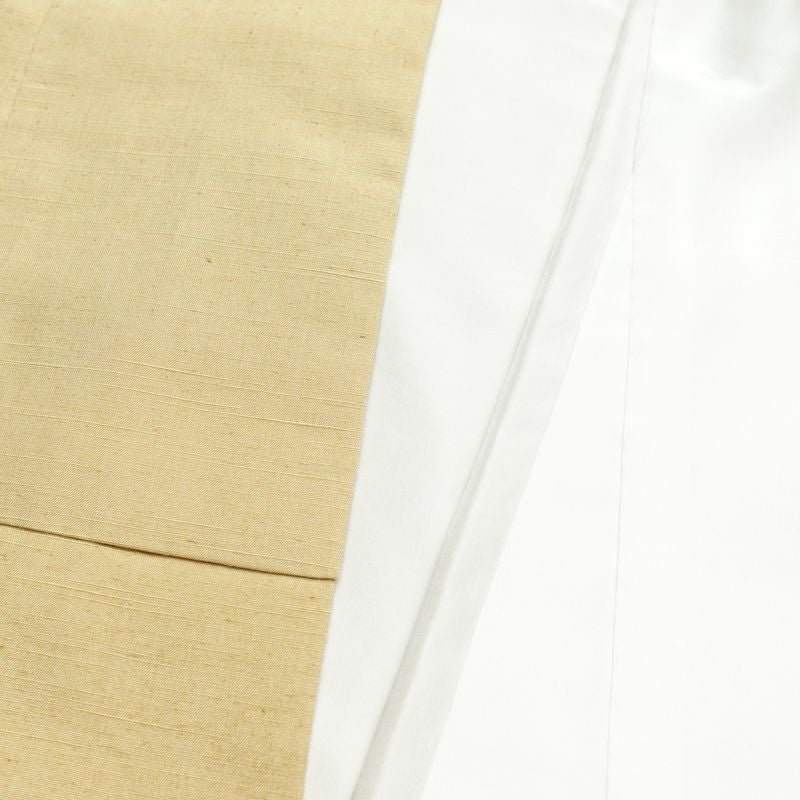 訪問着 良品 落款入り 内山晴祥 紬地 正絹 風景柄 袷仕立て 身丈161cm 裄丈64.5cm 一部しつけ糸付き ベージュ_画像18