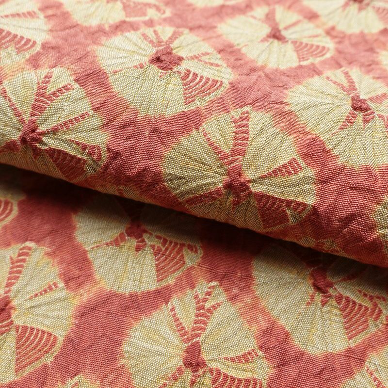 小紋 良品 絞り 正絹 古典柄 袷仕立て 身丈161.5cm 裄丈66.5cm ピンク_画像20