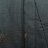 紬 しつけ糸付き 正絹 木の葉・植物柄 袷仕立て 身丈159.5cm 裄丈67cm つむぎ 青・紺_画像16