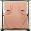 色無地 良品 しつけ糸付き 一つ紋付き 正絹 無地 袷仕立て 身丈155cm 裄丈63.5cm グラデーション ピンク_画像1