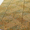 小紋 良品 縮緬 総柄 正絹 木の葉・植物柄 袷仕立て 身丈163.5cm 裄丈65cm 黄・黄土色_画像4