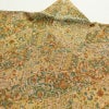 小紋 良品 縮緬 総柄 正絹 木の葉・植物柄 袷仕立て 身丈163.5cm 裄丈65cm 黄・黄土色_画像16