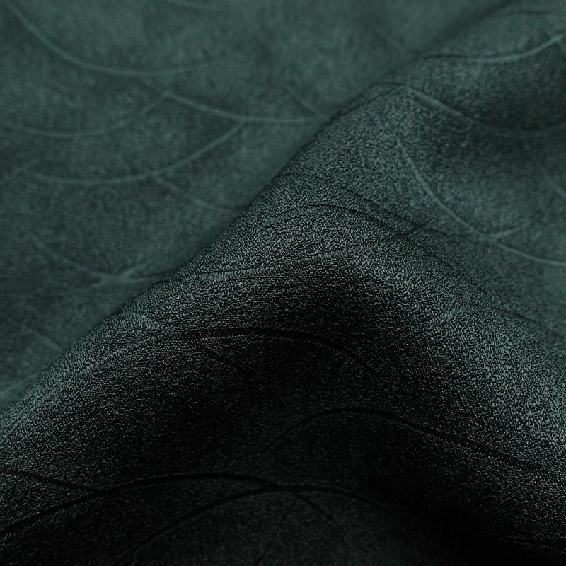 色無地 良品 しつけ糸付き 一つ紋付き 正絹 古典柄 袷仕立て 身丈155.5cm 裄丈64cm 着物 緑・うぐいす色_画像20