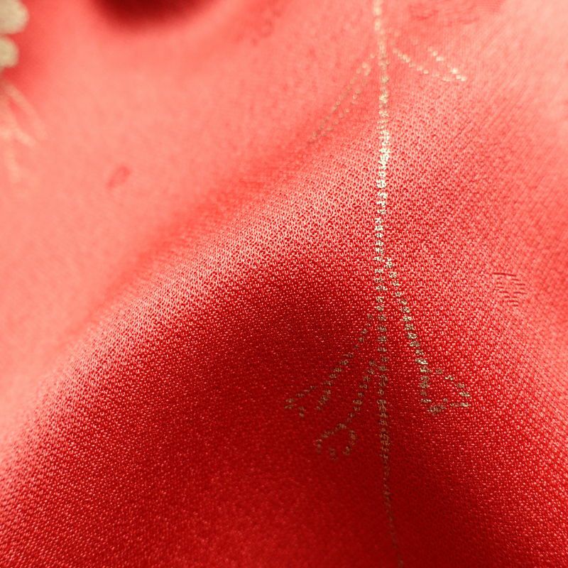 振袖 良品 金駒刺繍 正絹 古典柄 袷仕立て 身丈159.5cm 裄丈68cm 箔 金彩 フォーマル 成人式 着物 赤・朱_画像20